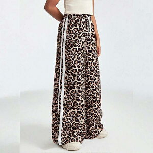 キッズ 子供服 ヒョウ柄 総柄パンツ 女の子 カジュアルパンツ ダンスパンツ イージーパンツ パンツ ワードパンツ レオパード柄