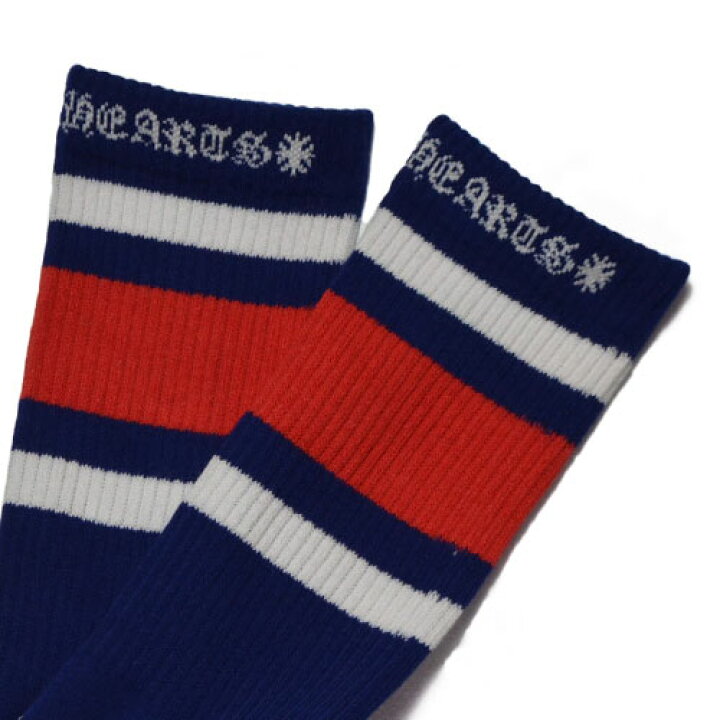 楽天市場】CHROME HEARTSClassic Stripe Socks - Blue / Redクロム 