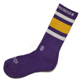 CHROME HEARTSClassic Stripe Socks - Purple / Yellowクロムハーツクラシック ストライプ ソックス 靴下 パープル イエロー