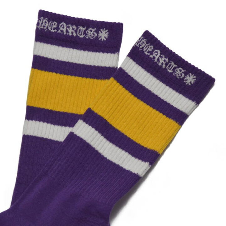 楽天市場】CHROME HEARTSClassic Stripe Socks - Purple / Yellow 