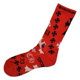 CHROME HEARTSSTENCIL Socks / Redクロムハーツステンシル ソックス 靴下 レッド