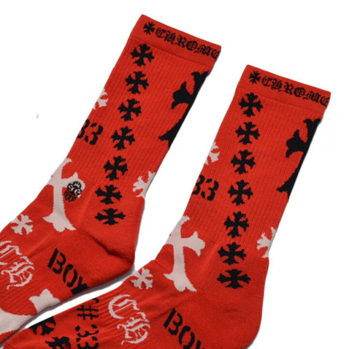楽天市場】CHROME HEARTSSTENCIL Socks / Redクロムハーツステンシル 