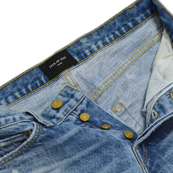 楽天市場】FEAR OF GOD - The Vintage Bleach Selvedge Romper Denim 