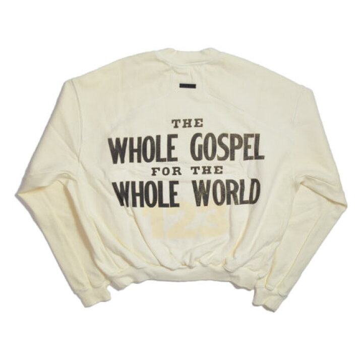 楽天市場】FEAR OF GOD X RRR 123 CREWNECK - LIGHT OF THE WORLD 