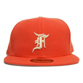 FOG - FEAR OF GOD Essentials x New Era 59FIFTY Fitted Hat Orangeフィアオブゴッド エッセンシャルズ ニューエラ キャップ オレンジ