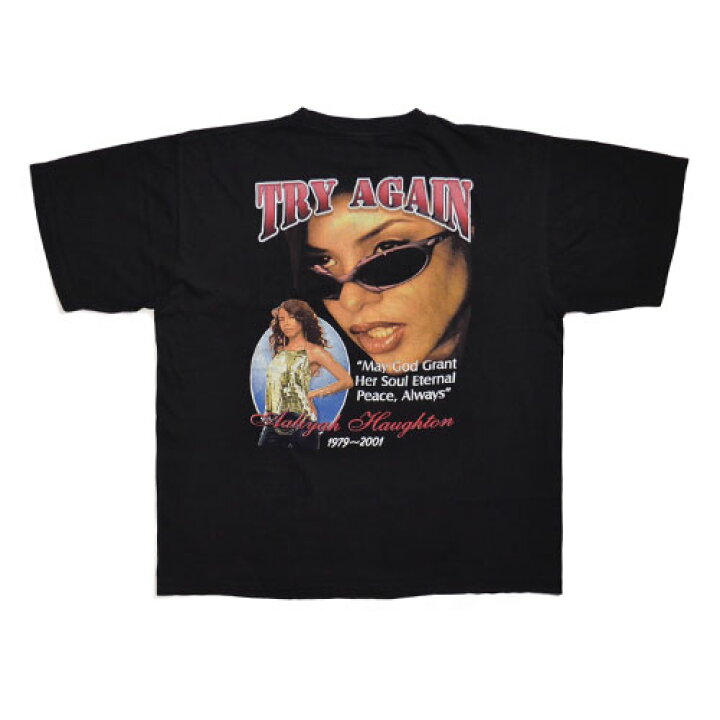 楽天市場】AaliyahTRY AGAINVintage T-shirt ヴィンテージ Tシャツ  