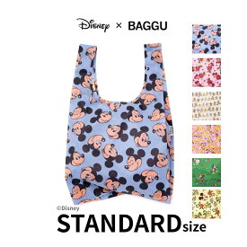 BAGGU ディズニー バグー エコバッグ STANDARD スタンダード 【公式認証店】【正規品】大きいサイズ ディズニーコラボ 全6柄 デザイン 100%リサイクルナイロン ミッキー ミニー マウス プルート キャラクター 総柄 2026 新作 コレクション 折り畳み 収納