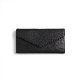 Ense アンサ 長財布 財布 sew135 garcon wallet ロングウォレット ブラック 黒 フラップ カード入れ 小銭入れ 有り 日本製 ゴートレザー 山羊革 あす楽 母の日