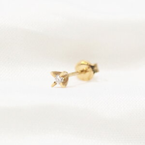 ピアス k18 イロンデール エペパン hirondelle et pepin hp-19fw-625 ミニ 立て爪 ダイヤ (片耳タイプ) レディース 18金 キャッチ式 ゴールド ギフト ミニマル 20代 30代 40代 50代 卒業式 入学式 大人 可愛