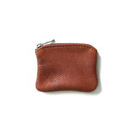 MOONSHINE LEATHER COMPANY / 4-inch Zippered Pouch - Cognac ムーンシャインレザーカンパニー ジッパー付きポーチ 4インチ コニャック