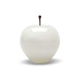 Marble Apple - White / Large マーブルアップル ホワイト／ラージ | 雑貨 置物 ペーパーウエイト オブジェ プチギフト プレゼント お祝い 贈り物 ポイント 消化 買いまわり