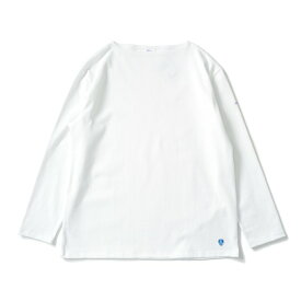 オーシバル ORCIVAL オーバーサイズ コットンロード フレンチ バスク シャツ WHITE 無地 ホワイト B211 フランス製 サイズ7 サイズ8 ビッグサイズ メンズサイズ ボーダー 柄 長袖 Tシャツ ロンT トップス カットソー メンズ ファッション