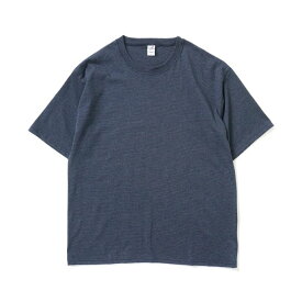 CalCru / Micro-Stripe Tee - Navy マイクロボーダーTシャツ ネイビー アメリカ製 カルクルー キャルクルー USA