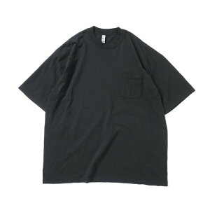 Los Angeles Apparel ���T���[���X�A�p���� 1809GD 6.5oz �K�[�����g�_�C �����|�P�b�gT�V���c - Black �u���b�N �A�����J�� Made in USA