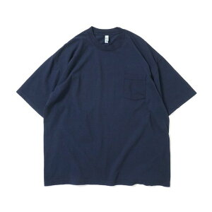 Los Angeles Apparel ���T���[���X�A�p���� 1809GD 6.5oz �K�[�����g�_�C �����|�P�b�gT�V���c - Navy �l�C�r�[ �A�����J�� Made in USA