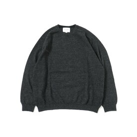 STILL BY HAND スティルバイハンド KN01234 - CHARCOAL ベビーアルパカ ハイゲージ クルーネックプルオーバー チャコール ニット 送料無料