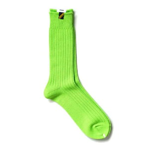 Trad Marks / Old Rib Socks lite �I�[���h���u�\�b�N�X���C�g - Neon Green �l�I���O���[��