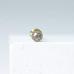 sala(サラ) / k18 ローズカット一粒ダイヤ ピアス (片耳タイプ) プレゼント