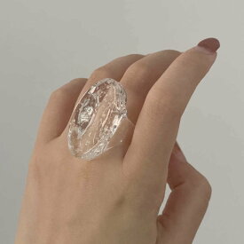 ＼ 楽天 スーパー セール 開催中 ／SIRISIRI (シリシリ) HT501 Ring Oval Bubble - リング - クリア ( サイズ ： 13号 ) 指輪 ガラス アクセサリー ホトリ オーバル バブル ドレス 和装 20代 30代 40代 50代 60代 ジュエリー 人気 大人