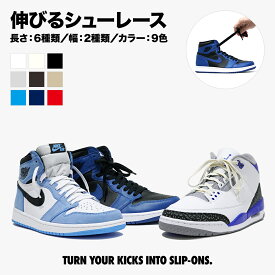 ナイキ ゴム シューレース 靴紐 エアジョーダン1DUNK SB ダンク sb jordan1 バッシュ nike air force SHOELACES 靴ケア用品 Nike 結ばない 伸びる this is 白 黒 グレー 生成り L0G 5点以上購入で送料無料