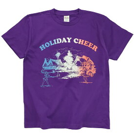 【LINEで500円クーポン】 チア Tシャツ HOLIDAY CHEER 選べる5色 160/S/M/Lサイズ ホワイト 白 ブルー 青 チャコール パープル 紫 オートミール グレーチアリーディングチアダンスチアガール エイティズ レディース トップス レッスン着