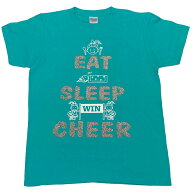 チア Tシャツ EAT SLEEP CHEER ティズちゃん 選べる4色 140 150 160 Sサイズ Mサイズ ピンク ミント ブル…
