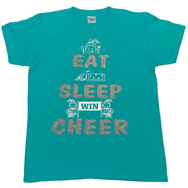 楽天市場】チア Tシャツ EAT SLEEP CHEER ティズちゃん 選べる4色 140 