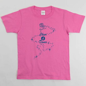 チア Tシャツ Cheer＆Dance キッズ 子ども用 大人用 半袖 選べる6色 白 ピンク 青 黒 緑 120/130/140/150/160 エイティズチアリーディングチアダンス トップス 練習着 レッスン着