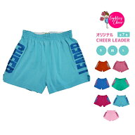 チアパン CHEERLEADER サイドプリント ショートパンツ 練習着 ちあぱん シンプル 選べる7色 オレンジ ピ…