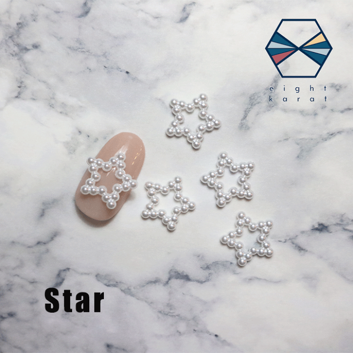 3D ネイルパーツ ハート 星