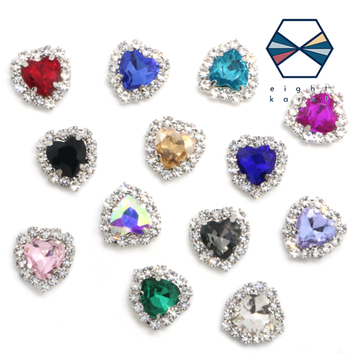 楽天市場】ハート ネイルジュエリー 12mm【2個セット】13カラー ネイル