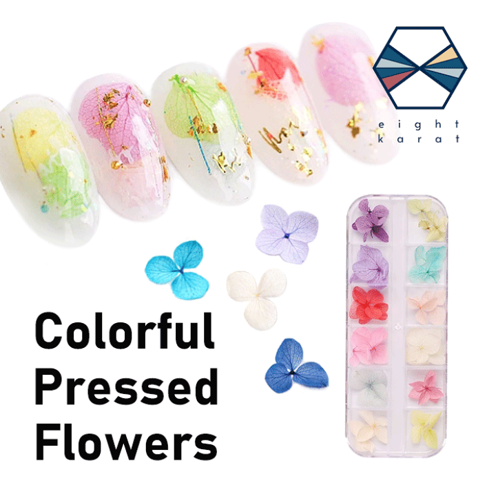 楽天市場】花 ネイルパーツ 花びら 押し花【12色セット】フラワー