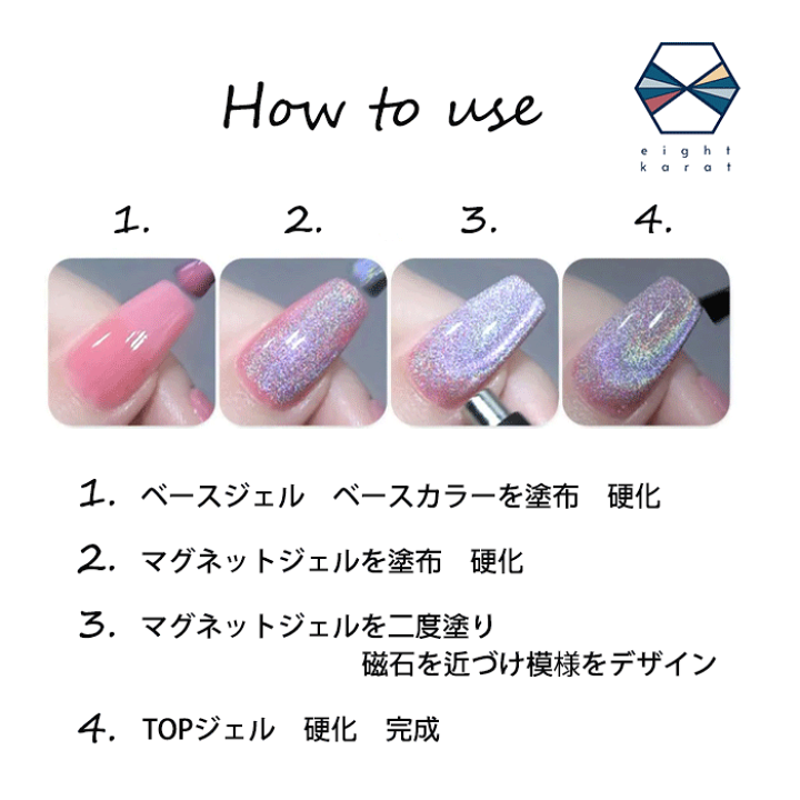 マグネットネイル 全8色セット ジェルネイル 8g キャットアイ キラキラ 楽天市場】マグネット ネイルジェル 【7ml】8カラー パステル