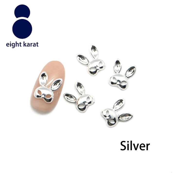 ねこ仮面5こ うさぎ仮面5こ　メタルパーツ　ネイル　ゴールド ねこ仮面5こ うさぎ仮面5こメタルパーツネイルゴールド