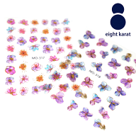 ネイルシール◎花びら 花 紫陽花《2カラー》透け感あり オレンジ ピンク ブルー /パープル ピンク ブルー…