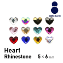 【期間限定クーポン発行中！】ハート ネイルラインストーン【10個セット】5×6mm クリスタルストーン ガラスストーン ラインストーン ネイルパーツ ジェルネイル ハート 韓国 かわいい キラキラ デコ デコパーツ ハンドメイド ネイルアート ネイルストーン