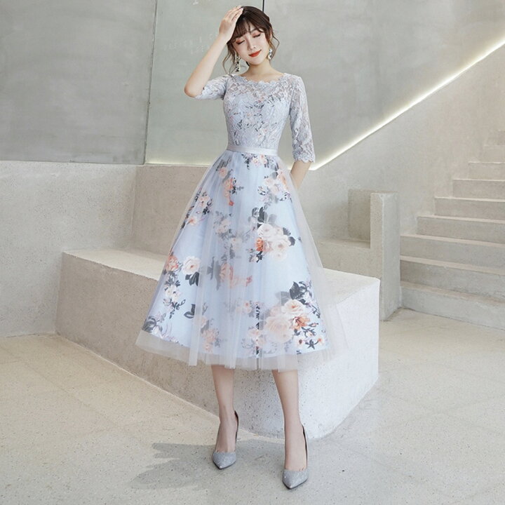 楽天市場】パーティードレス 結婚式 ワンピース お呼ばれ 二次会 