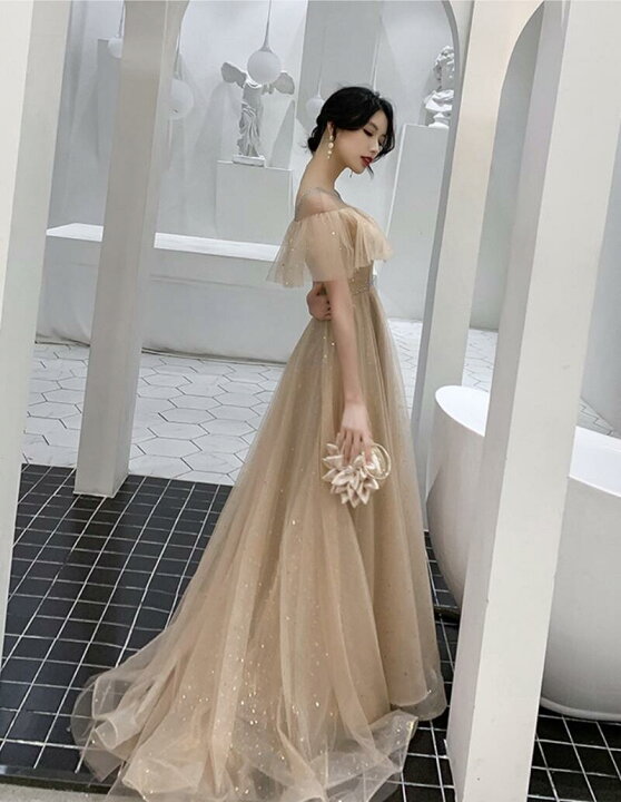 楽天市場 パーティードレス 発表会 ドレス 大人 ベージュ ロング丈 ウェディングドレス 主役 花嫁 結婚式 二次会 かわいい 可愛い 披露宴 おすすめ ワンピース チュール 演奏会 ワンピース フリル Aライン ナチュラル お洒落 おしゃれ フェミニン セクシー 個性的 人気