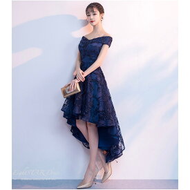 パーティードレス ドレス結婚式 レディース フィッシュテール ドレス 結婚式ワンピース お呼ばれ 二次会 披露宴 ドレス 謝恩会 ピアノ発表会 ドレス 大人 10代 20代 30代 レース オフショルダー 可愛い かわいい お洒落 海外 ゲスト Aライン 大人可愛い オフショル