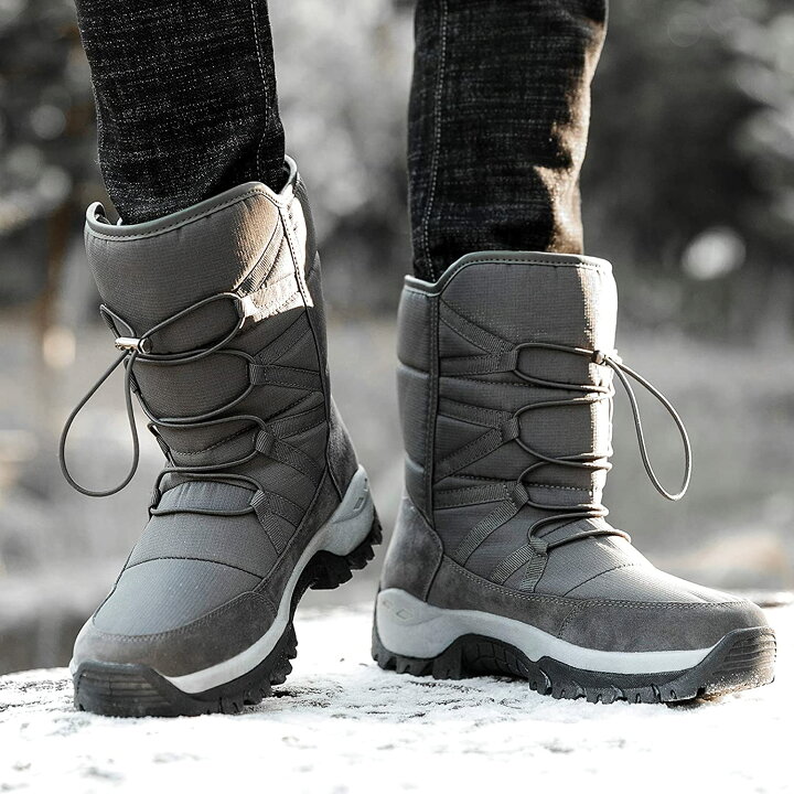 PANLON] スノーシューズ ブーツ 防寒靴 歩きやすい メンズ 防寒 防滑 冬物 冬用ブーツ スノー [PANLON] 防寒靴 スノーブーツ メンズ  ブラック 歩きやすい メンズブーツ 防寒シューズ 冬用 あたたかい 防滑 大きいサイ [PANLON] ブーツ メンズ スノーブーツ 26.5cm 大きいサイズ スノーシューズ 歩きやすい イエロー ショート 防寒 防