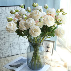 花 造花 フェイクフラワー ドライフラワー 花束 バラ 5本入り ホワイト