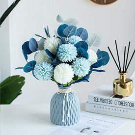 造花 インテリア 蒲公英 花束 フェイクフラワー 1束 花瓶付け ブルー