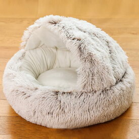 猫 犬 ベッド クッション グッズ - ラウンド型 もふもふ 丸型 ドーナツふわふわ もこもこ ぐっすり眠る 洗える キャット 通年 猫 小型犬用 ペット用品