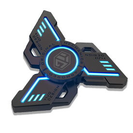 夜光 指先スピナー ハンドスピナー スピナー ステンレススチール ベアリング ストレス解消 暇つぶし脳トレー おもちゃ (ブルー)（6歳以上）