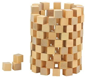 木製 積み木 キューブ ブロック天然 原木 無着色 子供 算数 体積 図形問題 知育 小学生 つみき 100個セット