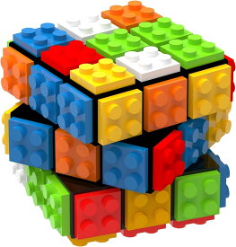 ルービックキューブ3x3スピードマジックキューブブリックマジックキューブパズル頭の体操セット、子供向けツーインワンおもちゃ大人の男の子女の子、レゴと互換性のある鮮やかな色のビルディングブロック