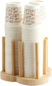 紙コップホルダー ディスペンサー 使い捨てカップホルダー コーヒーカップと蓋収納 口径10cm以下適用 (大（口径10cm以下）)