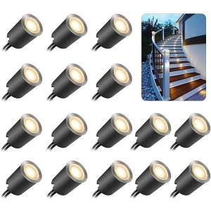 Rumay 16�Z�b�g �n�������^���C�g LED ���C�g 32mm IP67�h�� DC12v �o�l�t���t���^ �v�[���T�C�h�E�ʘH�E�e���X�E�ǁE�n�ʁE�V��E���[�� �f�b�L