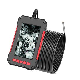 ファイバースコープ 産業用内視鏡 ボアスコープ 点検カメラ 配管カメラ 3.9mmレンズ 1080P高解像度 4.3インチ液晶画面 6灯LED調光 IP67防水 配管点検 排水管検査 排水口 設備点検 設備メンテナンス用 自動車整備 業務用