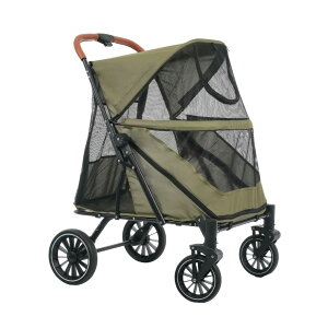 ペットカート 耐荷重50kg 大型犬対応 前後ドア 乗りやすい 折りたたみ 多頭 ワンタッチ折り畳み 中型犬 小型犬 猫 軽量 組立簡単 工具不要 介護用 ドッグカート 犬 猫 動物 ペット用品【オリ